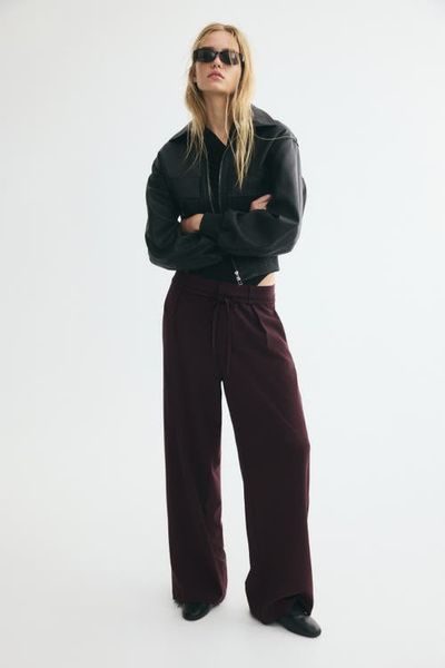 H&M H&M Pleated Tie-Belt Pants