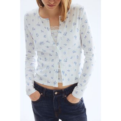 H&M H&M Pointelle Jersey Cardigan
