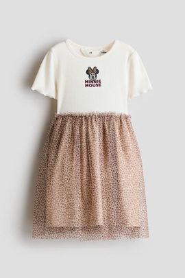 H&M H&M Print-motif Tulle-skirt Dress