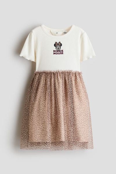 H&M H&M Print-motif Tulle-skirt Dress