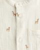 H&M H&M Printed Muslin Band-collar Shirt - 2