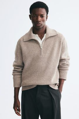 H&M H&M Regular-fit Half-zip Wool Sweater