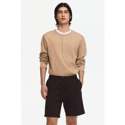 H&M H&M Regular Fit Linen-blend Shorts