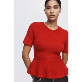 H&M H&M Rib-knit Peplum Top