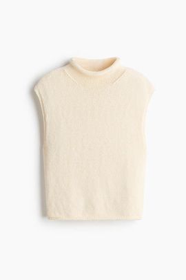 H&M H&M Rolled-edge Mock Turtleneck Sweater Vest