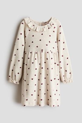 H&M H&M Ruffle-trimmed Ribbed Jersey Dress