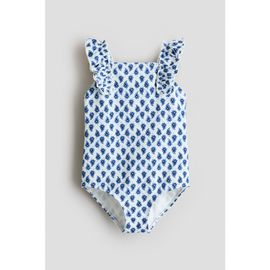 H&M H&M Ruffle-trimmed Textured Swimsuit