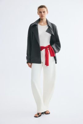 H&M H&M Short Lyocell-Blend Trench Coat