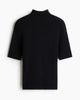 H&M H&M Silk-Blend Rib-Knit Mock Turtleneck Top - 1