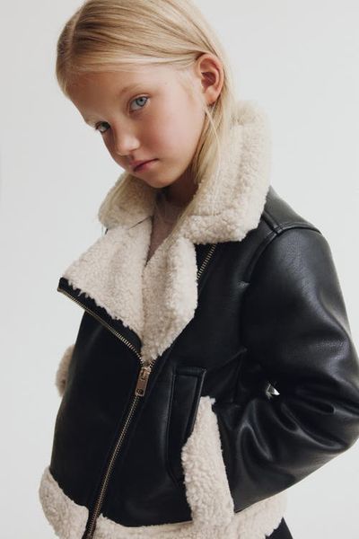 H&M H&M Teddy-fleece-lined Aviator Jacket