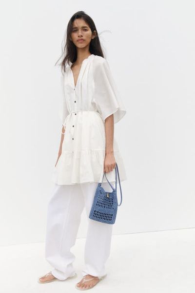 H&M H&M Tie-belt Shirt Dress