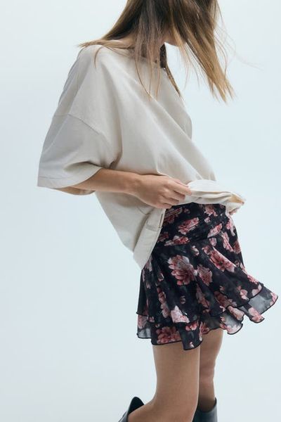 H&M H&M Tiered Mini Skirt