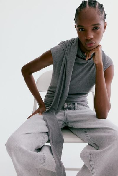 H&M H&M Top With Scarf Collar