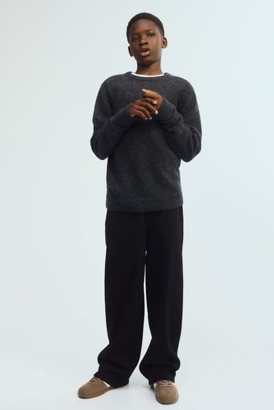 H&M H&M Wide-leg Brushed-inside Joggers