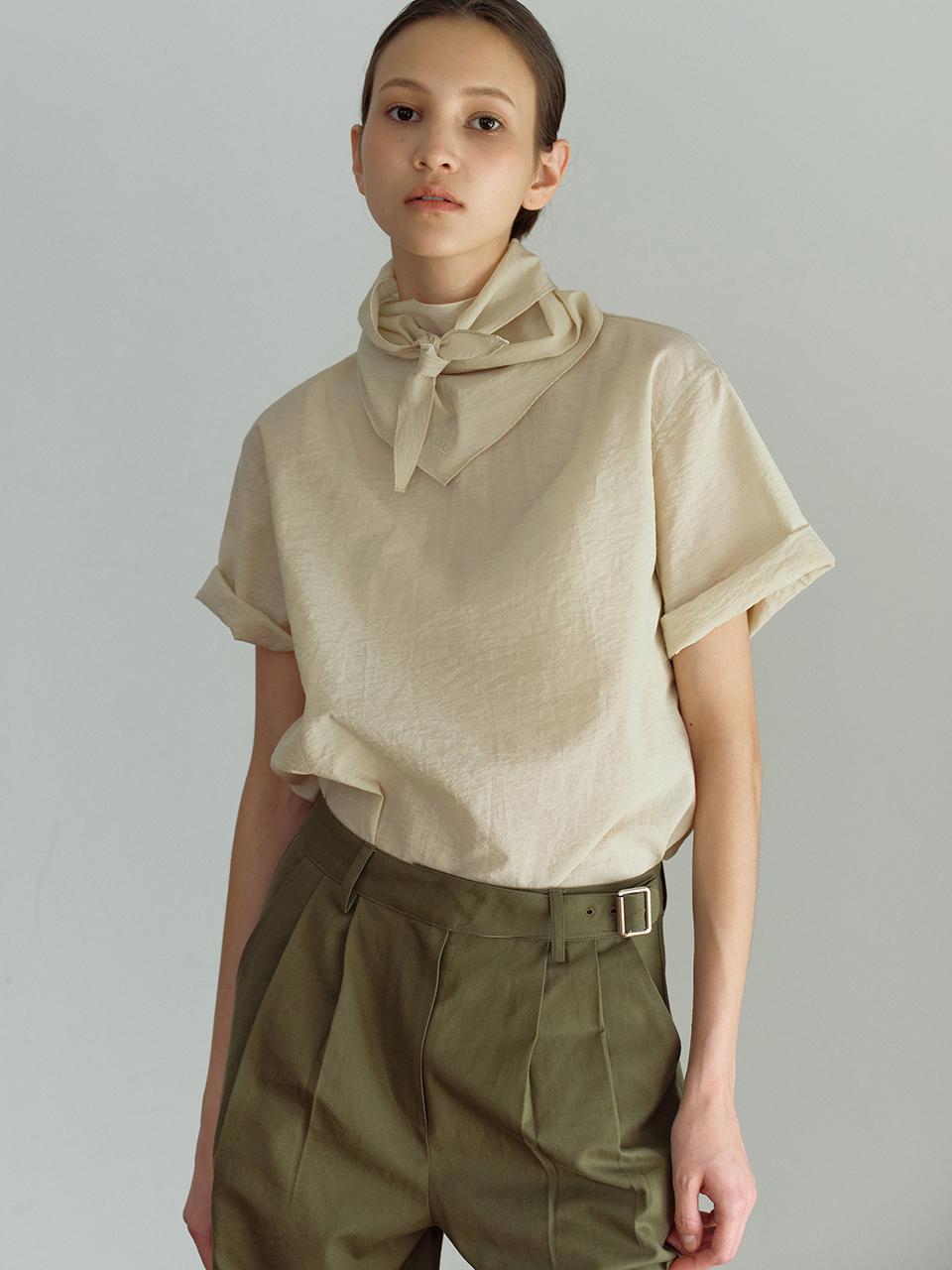 hmode Scarf Blouse [Beige]