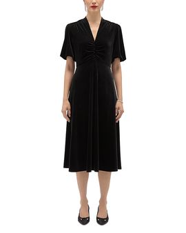Hobbs London Hobbs London Eleanora Velvet Ruched Front Dress