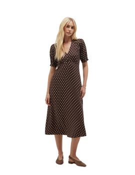 HOBBS LONDON HOBBS LONDON Freya Polka Dot Silk Midi Dress