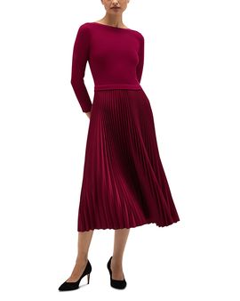 Hobbs London Hobbs London Lucinda Mixed Media Midi Dress