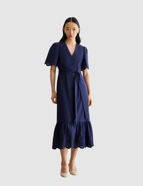 HOBBS LONDON HOBBS LONDON Meghan Broderie Cutwork Midi Dress