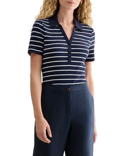 Hobbs London Hobbs London Merle Ribbed Polo Top