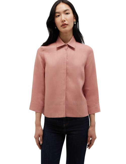 HOBBS LONDON HOBBS LONDON Nita Three-Quarter Sleeve Linen Shirt