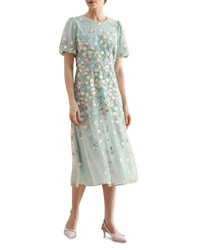 Hobbs London Hobbs London Petite Audra Embroidered Dress