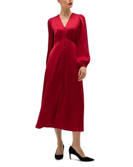 Hobbs London Hobbs London Petites Rosabella Satin Midi Dress