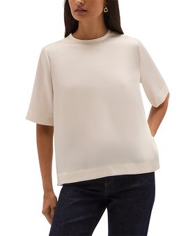 Hobbs London Hobbs London Salma Satin Crewneck Top