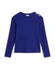 Hobbs London Hobbs London Tamsin Cotton Blend Button Shoulder Top - 6