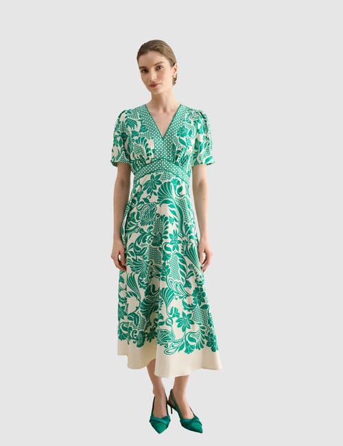 HOBBS LONDON HOBBS LONDON Trelissick V-Neck Fit Flare Dress