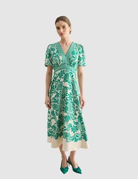 HOBBS LONDON HOBBS LONDON Trelissick V-Neck Fit Flare Dress