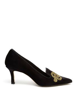 Hobbs London Hobbs London Women's Keston Court Pointed Toe Kitten Heel Pumps