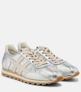 Hogan Hogan 86er metallic leather sneakers