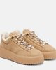 Hogan Hogan H-Stripes shearling-lined suede sneakers - 1