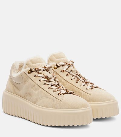 Hogan Hogan H-Stripes suede platform sneakers