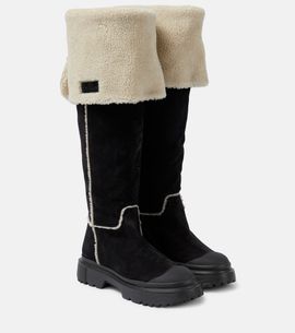 Hogan Hogan H619 suede knee-high boots
