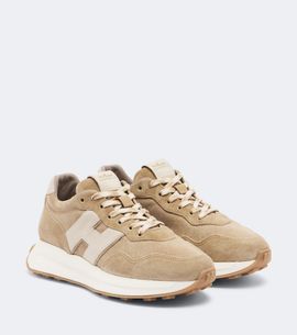 Hogan Hogan H641 leather-trimmed suede sneakers