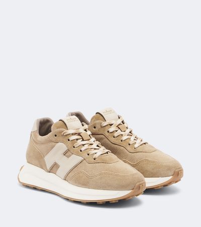 Hogan Hogan H641 leather-trimmed suede sneakers