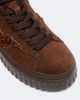Hogan Hogan H645 fur-trimmed leather platform sneakers - 6