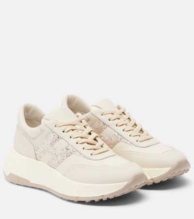 Hogan Hogan H669 glitter leather sneakers