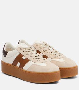 Hogan Hogan H681 leather and suede platform sneakers