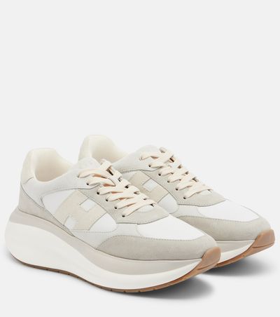 Hogan Hogan H696 suede and leather platform sneakers