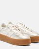 Hogan Hogan H698 metallic leather platform sneakers - 1
