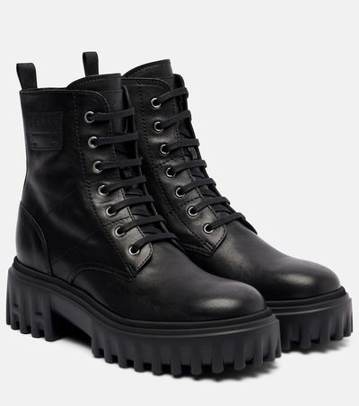 Hogan Hogan H700 leather combat boots