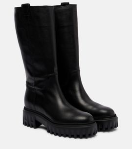 Hogan Hogan H700 leather mid-calf boots