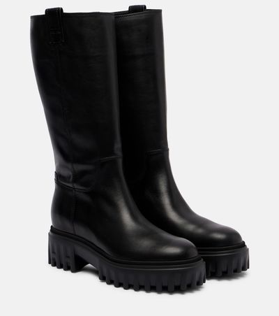 Hogan Hogan H700 leather mid-calf boots