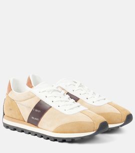 Hogan Hogan Leather-trimmed suede sneakers