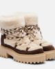 Hogan Hogan Suede and shearling lace-up boots - 1