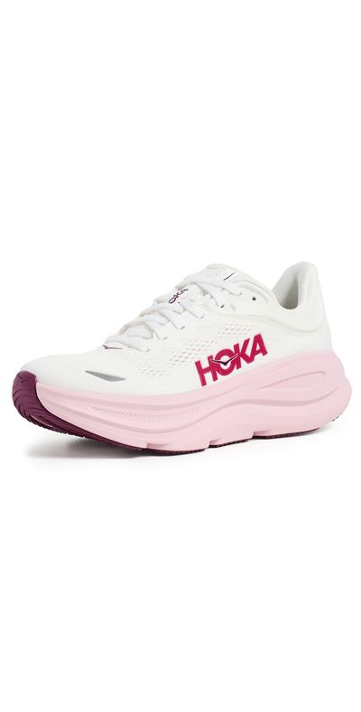 HOKA HOKA Bondi 9 Sneakers White/Pink Opal