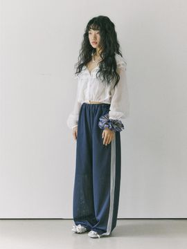 HOKUSPOKUS Air mesh track pants / Navy